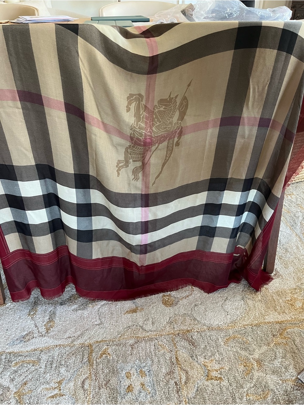 Authentic Burberry, cashmere and silk scarf